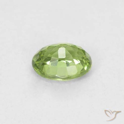 Saphir Forêt verte naturelle ovale, 0.41 ct, VVS-VS