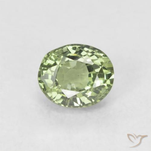 0.63ct Naturel Vert très clair Saphir, ovale, VVS-VS