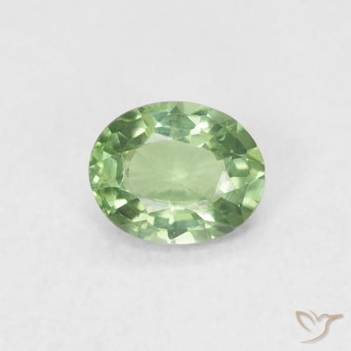 0.40ct Naturel Vert clair Saphir, ovale, VVS-VS