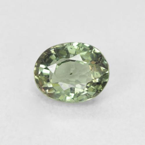 0.56ct Naturel Vert clair Saphir, ovale, VVS-VS