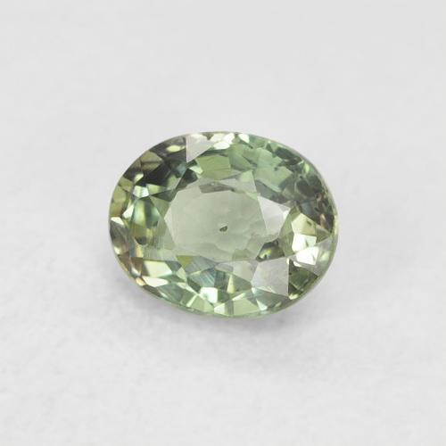 Saphir Vert clair naturelle ovale, 0.56 ct, VVS-VS