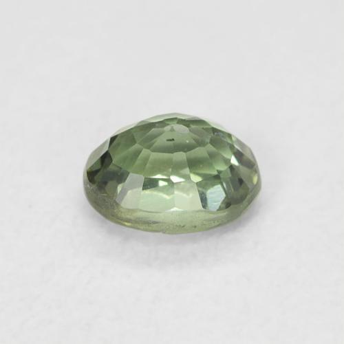 Saphir Vert clair naturelle ovale, 0.56 ct, VVS-VS