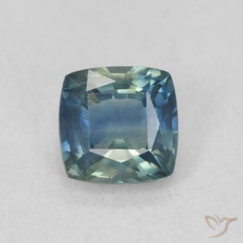 0.58ct Naturel Sarcelle Saphir, Coussin, VS