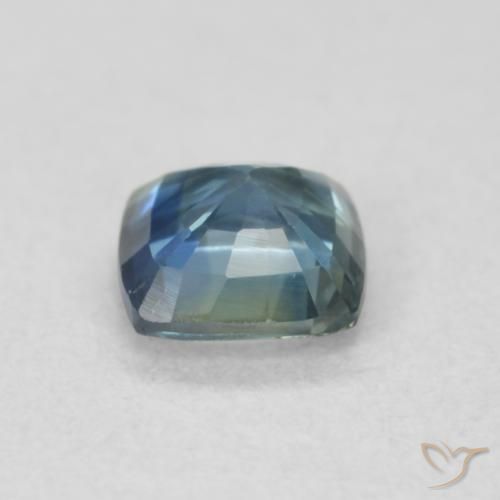 Saphir Sarcelle naturelle Coussin, 0.58 ct, VS