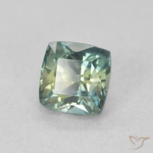 Saphir Sarcelle naturelle Coussin, 0.67 ct, VS