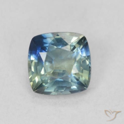0.64ct Naturel Sarcelle Saphir, Coussin, VS