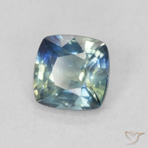 Saphir Sarcelle naturelle Coussin, 0.64 ct, VS
