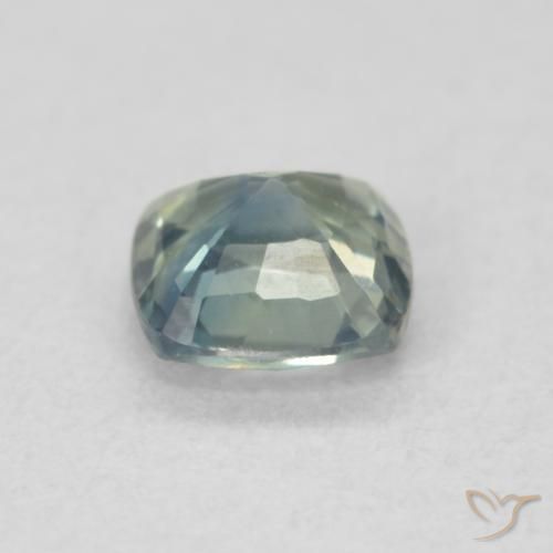 Saphir Sarcelle naturelle Coussin, 0.64 ct, VS