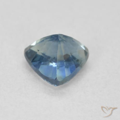 Saphir Sarcelle naturelle Trillion, 0.63 ct, VS