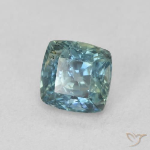 Saphir Sarcelle naturelle Coussin, 0.69 ct, VS