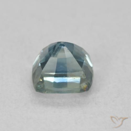 Saphir Sarcelle naturelle Coussin, 0.69 ct, VS