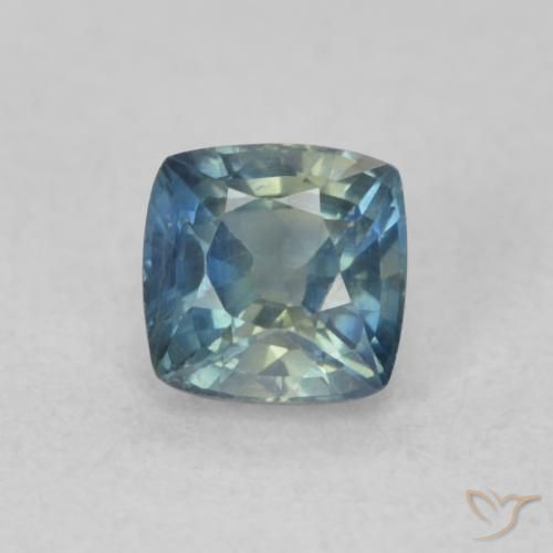0.66ct Naturel Sarcelle Saphir, Coussin, VS