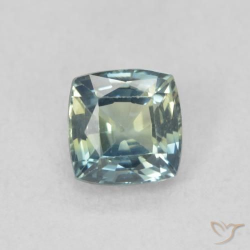 0.53ct Naturel Sarcelle Saphir, Coussin, VS