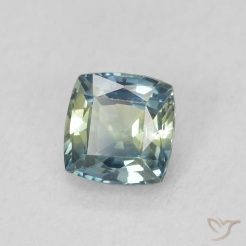 Saphir Sarcelle naturelle Coussin, 0.53 ct, VS
