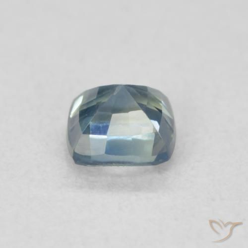 Saphir Sarcelle naturelle Coussin, 0.53 ct, VS