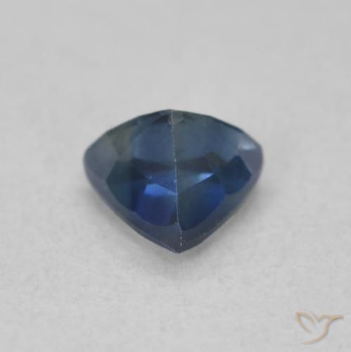 Saphir Sarcelle naturelle Trillion, 0.55 ct, VS