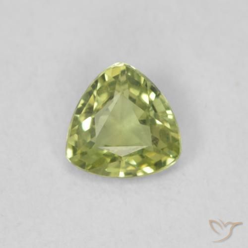 0.30ct Naturel Jaune citron Saphir, Trillion, VVS