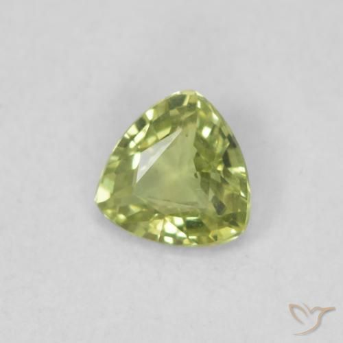 Saphir Jaune citron naturelle Trillion, 0.30 ct, VVS