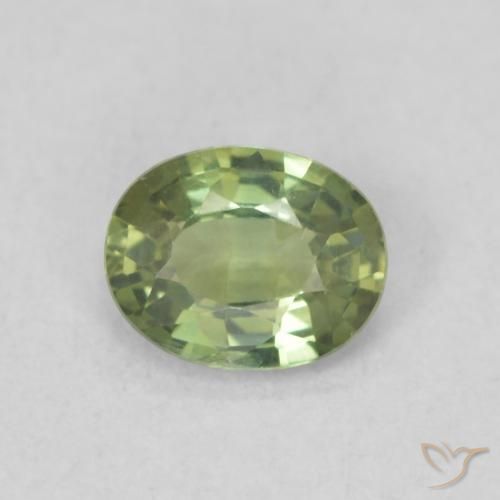 0.47ct Naturel Vert poire Saphir, ovale, VVS