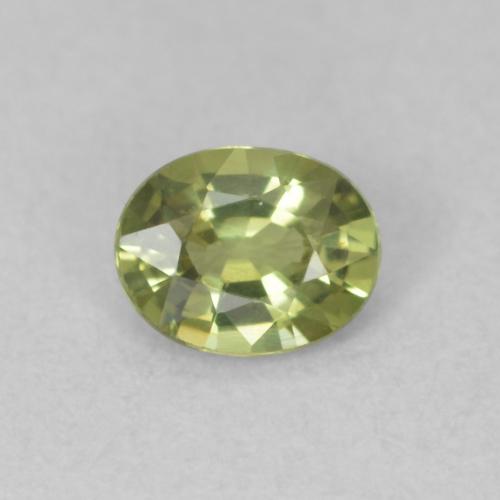 0.41ct Naturel Vert jaunâtre Saphir, ovale, VVS