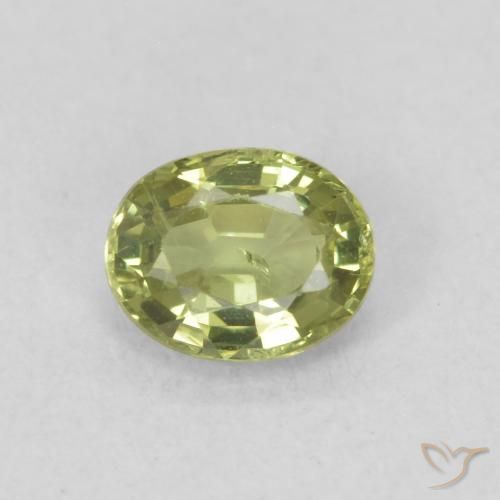0.45ct Naturel Vert clair Saphir, ovale, VS