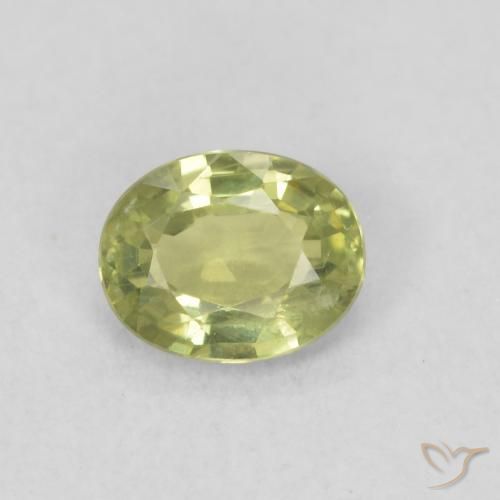 0.41ct Naturel Vert chaud et terreux Saphir, ovale, VS