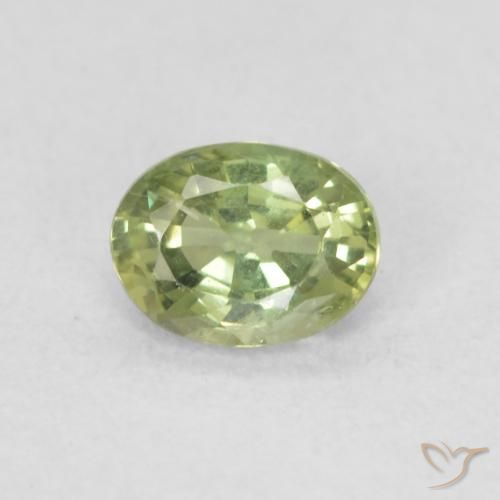 0.42ct Naturel Vert forêt léger Saphir, ovale, VS