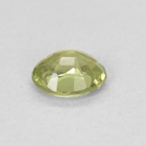 Saphir Vert chaud et terreux naturelle ovale, 0.42 ct, VS