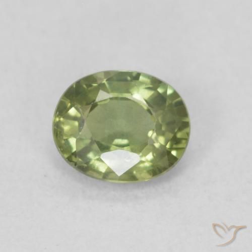 0.46ct Naturel Vert clair Saphir, ovale, VS