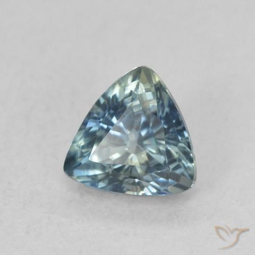 Saphir Sarcelle naturelle Trillion, 0.54 ct, VS