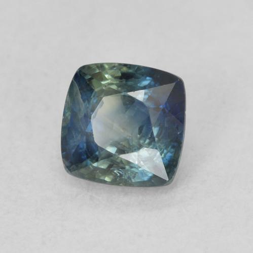 Saphir Sarcelle naturelle Coussin, 0.63 ct, VS