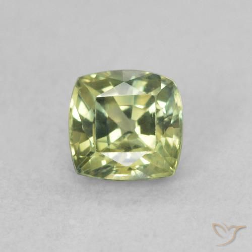 0.54ct Naturel Vert moyen Saphir, Coussin, VS