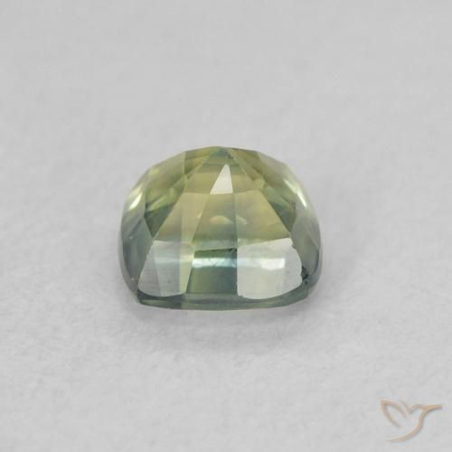 Saphir Vert moyen naturelle Coussin, 0.54 ct, VS