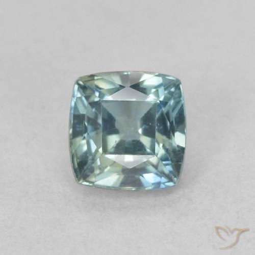 0.60ct Naturel Sarcelle Saphir, Coussin, VS