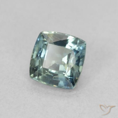 Saphir Sarcelle naturelle Coussin, 0.60 ct, VS
