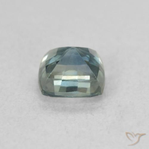Saphir Sarcelle naturelle Coussin, 0.60 ct, VS