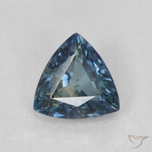 0.61ct Naturel Sarcelle Saphir, Trillion, VS, Photo A