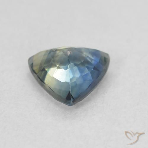 Saphir Sarcelle naturelle Trillion, 0.61 ct, VS