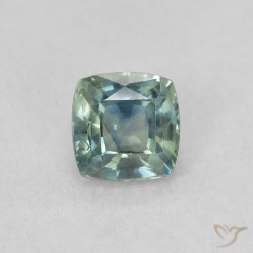 0.48ct Naturel Sarcelle Saphir, Coussin, VS