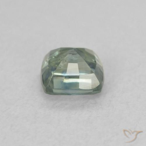 Saphir Sarcelle naturelle Coussin, 0.48 ct, VS
