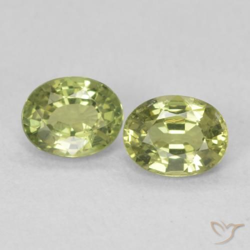 Shop natural 0.87ct Vert jaunâtre Saphir gems, ovale, from Madagascar at GemSelect. In stock, global shipping!