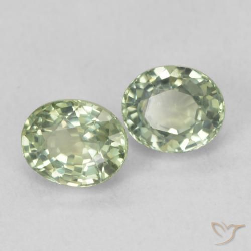 Shop natural 1.23ct Vert poire pâle Saphir gems, ovale, from Madagascar at GemSelect. In stock, global shipping!