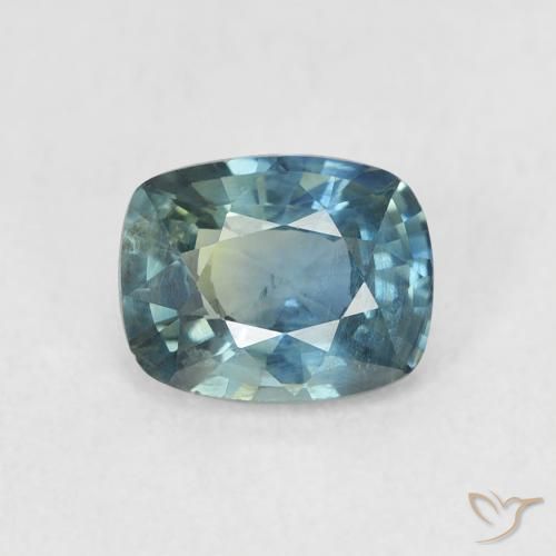 0.81ct Naturel Sarcelle Saphir, Coussin, VS
