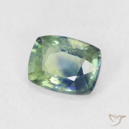 Saphir Sarcelle naturelle Coussin, 0.73 ct, VS