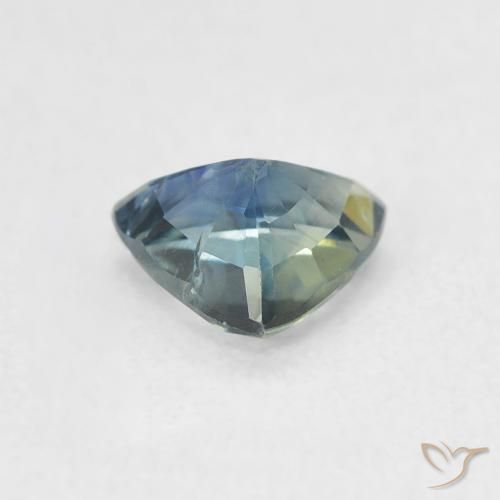 Saphir Sarcelle naturelle Trillion, 0.73 ct, VS