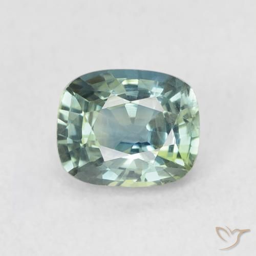 0.77ct Naturel Sarcelle Saphir, Coussin, VS