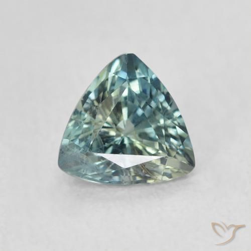 0.74ct Naturel Sarcelle Saphir, Trillion, VS