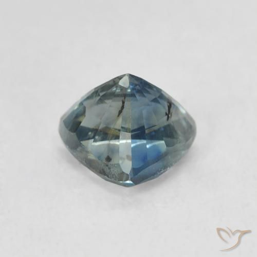 Saphir Sarcelle naturelle Trillion, 0.74 ct, VS