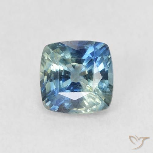 0.71ct Naturel Sarcelle Saphir, Coussin, VS
