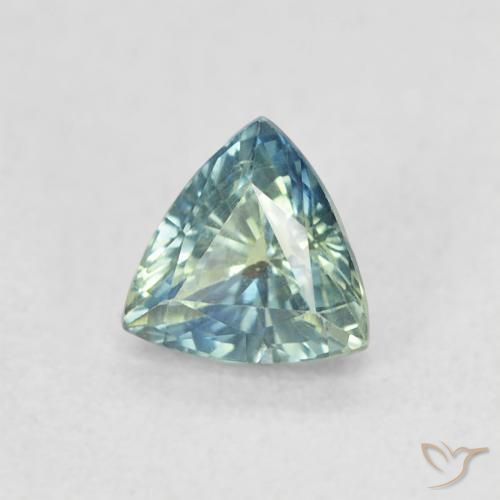 Saphir Sarcelle naturelle Trillion, 0.54 ct, VVS-VS